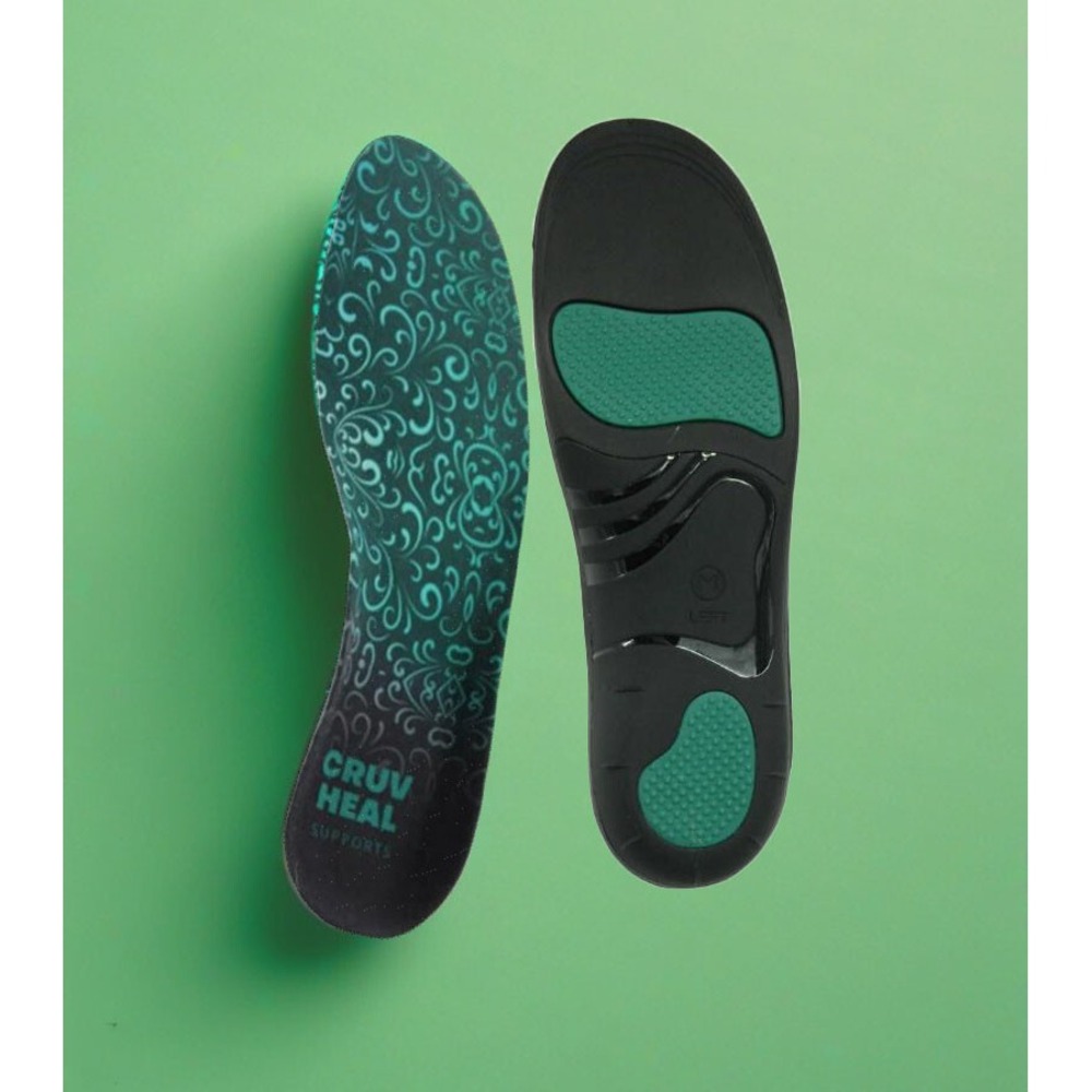 Orthotic Insoles Cruvheal 220+lbs Strong Arch Support Insoles and Work Comfort